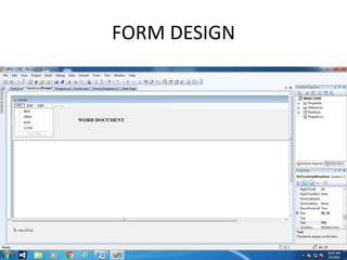FORM DESIGN
 