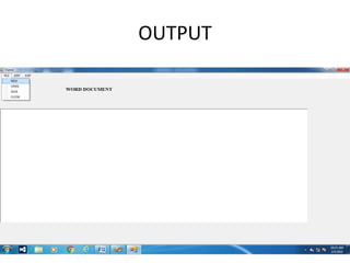 OUTPUT
 