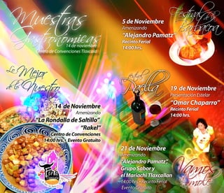 14 de noviembre
Centro de Convenciones Tlaxcala
 