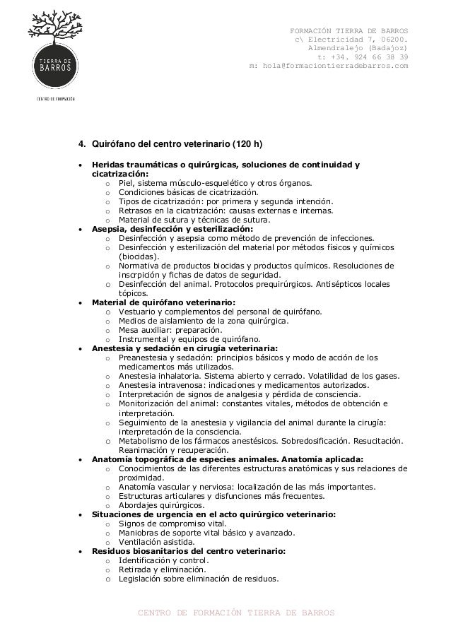 Curso auxiliar veterinario