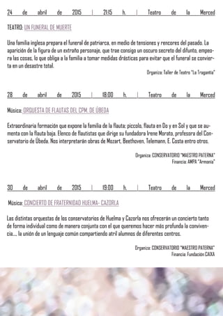 Programa Primavera Cultural 2015 en Cazorla