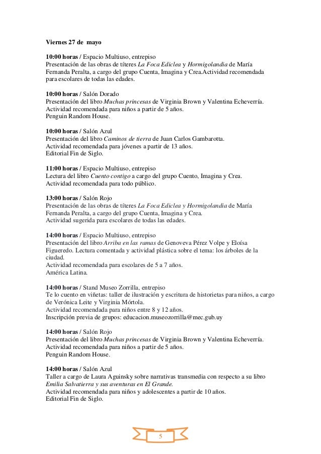 Programa De Actividades 16