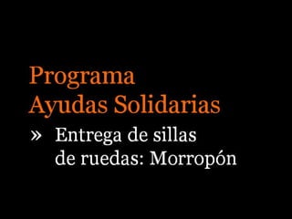 Programa Ayudas Solidarias - Morropón