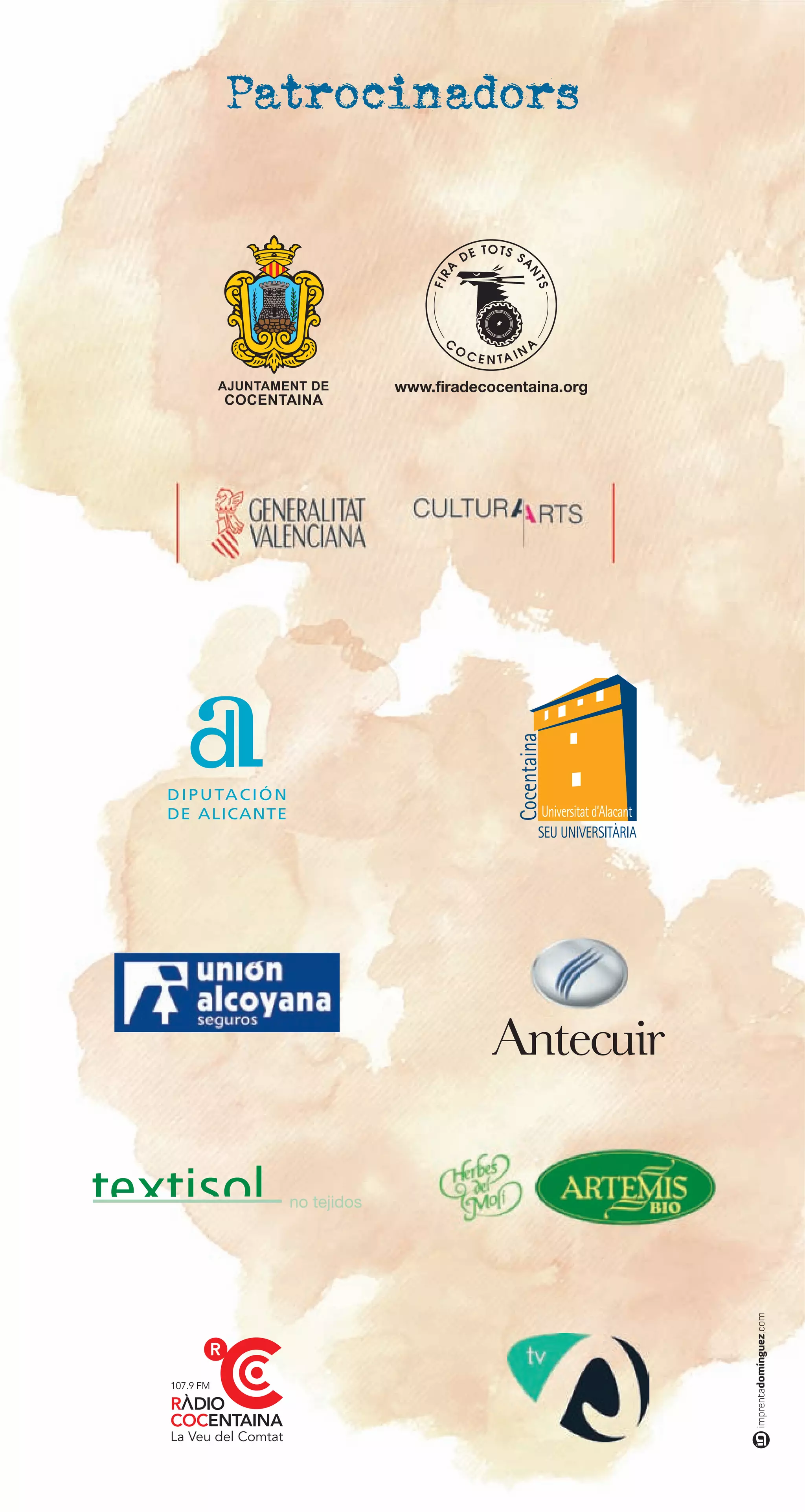 Patrocinadors
imprentadomínguez.com
 