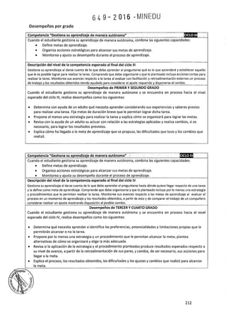 Programa curricular de Educación Primaria 2017