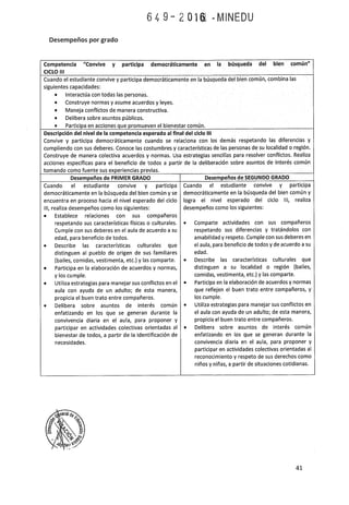 Programa curricular de Educación Primaria 2017