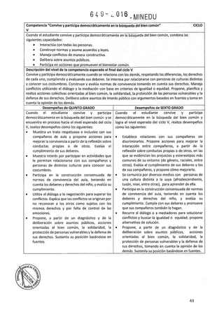 Programa curricular de Educación Primaria 2017