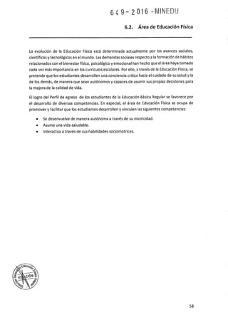 Programa curricular de Educación Primaria 2017