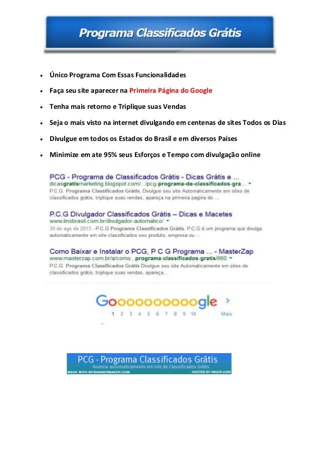 google classificados gratis