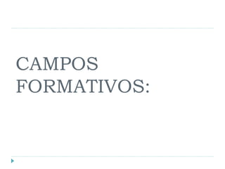 CAMPOS
FORMATIVOS:
 