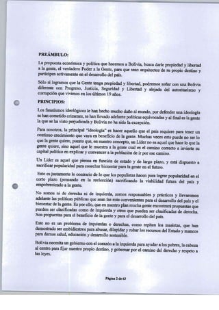 PROGRAMA DE GOBIERNO ALIANZA LIBERTAD Y DEMOCRACIA