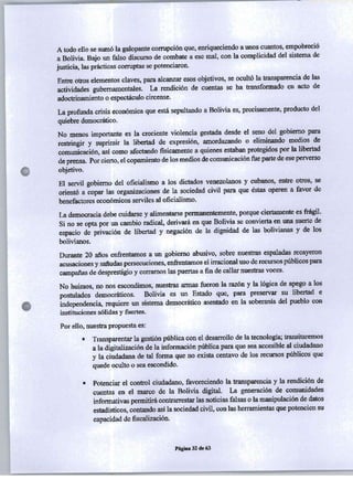 PROGRAMA DE GOBIERNO ALIANZA LIBERTAD Y DEMOCRACIA