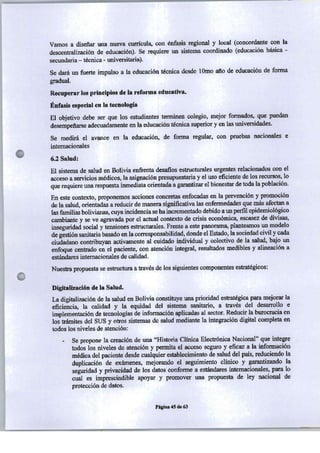 PROGRAMA DE GOBIERNO ALIANZA LIBERTAD Y DEMOCRACIA