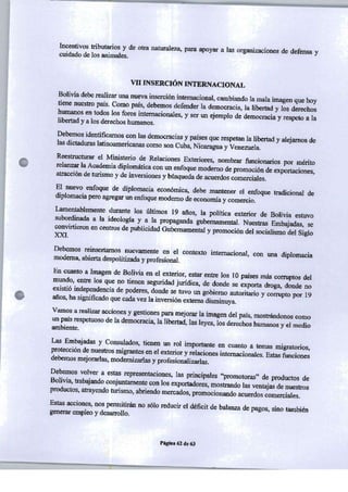 PROGRAMA DE GOBIERNO ALIANZA LIBERTAD Y DEMOCRACIA