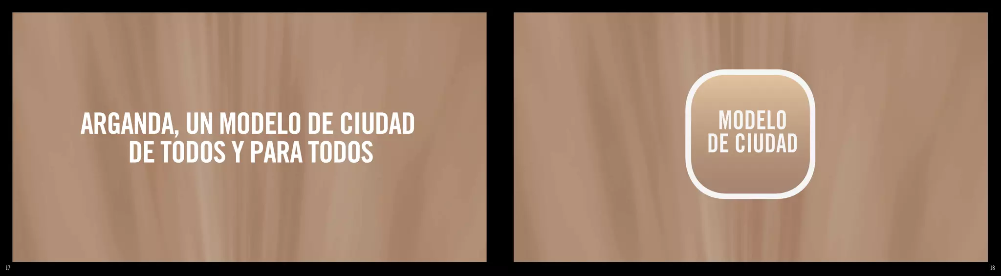 ARGANDA, UN MODELO DE CIUDAD    MODELO
              DE TODOS Y PARA TODOS      DE CIUDAD



     17
17                                                   18
 