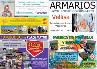 Calidad
Medio aMbiente
Material Contra inCendios, s.l.
C/ Primavera, 28 • Políg. ind. las monjas (Torrejón de ardoz) • Tlf.: 91 675 61 00
mail: mci@materialcontraincendios-mci.com • www.materialcontraincendios-mci.com
Contratos de mantenimiento – extintores – Bies – deteCCión y extinCión de inCendios
y monóxido – ProyeCtos de oBra – LiCenCias de aPertura – ignifugaCión
tu publicidad en plaza mayor
El medio de comunicación
más lEÍdo en Torrejón
Ayuntamiento de Torrejón de Ardoz
Gabinete de Comunicación y Prensa
Plaza Mayor, 1 - 28850 Torrejón de Ardoz
comunicacion@ayto-torrejon.es
Información: 91 678 95 47
la mejor opción para promocionar su negocio
plazamayor
Revista De iNFORMaCiÓN MuNiCipal
www.ayto-torrejon.es
ejemplaresbuzoneadosy también distribuidosen el comercio
54.000
 