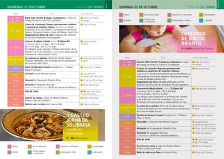 FIRA DE LA TERRADIUMENGE, 22 D’OCTUBRE DOMINGO, 22 DE OCTUBRE
CASTELLANO
FIRA DE LA TERRA
CATALÀ
DEPORTE
MÚSICA
TEATRO, CINE
Y LITERATURA
ACTOS POPULARES
EXPOSICIONES Y FERIAS
INFANTILES Y FAMILIARES
Y ADEMÁS
GASTRONOMÍA
ESPORT
MÚSICA
TEATRE, CINEMA
I LITERATURA
ACTES POPULARS
EXPOSICIONS I FIRES
INFANTILS I FAMILIARS
A MÉS A MÉS
GASTRONOMIA
HORA ACTO LUGAR/UBICACIÓN
11 - 14 h
16 - 19 h
Espacio lúdico familiar Ecojuga y Ludopeques a cargo
del equipo de Activa la Cultura & La Residual
15 Calle de Jaume
Armengol
11 - 18 h
Cocinas de campaña. Segunda gastrojornada
solidaria y exposición de vehículos militares.
Organización: Escuela de Hostelería de las Illes Balears y
Comandancia General de Baleares. Recaudación íntegra
a favor de Mallorca Sense Fam.
Degustación de ﬁdeus de roter elaborados por los
alumnos de la Escuela de Hostelería. Precios populares
9 Plaza de Orient
11 - 13.30 h
Concurso de dibujo infantil. Tema: "El Dijous Bo"
Categorías: De 3 a 5 años - De 6 a 8 años
De 9 a 12 años - De 13 a 14 años
Los dibujos serán expuestos en el Museo del Calzado
y de la Piel del 1 al 17 de noviembre. Organización:
Asociación de Comerciantes y Restauradores de Inca
24 Calle de Sant Francesc
A partir de las
11 h
Sa cuina de sa padrina. Venta de comida casera y
recetas elaboradas por los miembros de las asociaciones
de la tercera edad de Inca
8 Plaza de Santa Maria
la Major
12 h
Partido de Nacional Juvenil Constància A – P. Blanc i
Blava A (Ibiza)
41 Camp del J. Sallista
12 h
Pasacalles a cargo de Unió Musical Inquera 1 Ayuntamiento
recorrido por toda la feria
12.45 h Actuación de la agrupación Revetla d'Inca 8 Plaza. Sta. Mª la Major
17 h
Actuación de Spaguetti Xup-Xup
Colaboración: CACIM del Consell de Mallorca
1 Plaza de Espanya
17 h
Gala de tarde 12 14 Sart Club, Quina
Canya, Pub Aqua
18 h
Concierto de swing a cargo de Wacky Tobacco
Música y baile para todos
1 Plaza de Espanya
19.30 h Baile de salón y en línea con Jaume Soler 11 Plaça de El Bestiar
II GASTRO
JORNADA
SOLIDÀRIA
Cuines de
Campanya
11 - 18 h Plaça d’Orient
HORA ACTE LLOC/UBICACIÓ
11 - 14 h
16 - 19 h
Espai lúdic familiar Ecojuga i Ludopeques, a càrrec de
l’equip d’Activa la Cultura & La Residual
15 Carrer de Jaume
Armengol
11 - 18 h
Cuines de Campanya. Segona gastrojornada solidària
i exposició de vehicles militars. Organització: Escola
d'Hoteleria de les Illes Balears i Comandància General de
Balears. Recaptació íntegra a favor de Mallorca Sense Fam.
Degustació de ﬁdeus de roter elaborats pels alumnes
de l’Escola d’Hoteleria. Preus populars
9 Plaça d'Orient
11 - 13.30 h
Concurs de dibuix infantil. Tema: “El Dijous Bo”.
Categories: De 3 a 5 anys - De 6 a 8 anys
De 9 a 12 anys - De 13 a 14 anys
Els dibuixos seran exposats al Museu del Calçat i de la
Pell de l’1 al 17 de novembre. Organització: Associació de
Comerciants i Restauradors d’Inca
24 Carrer de Sant
Francesc
A partir de les
11 h
Sa cuina de sa padrina. Venda de menjar casolà i
receptes elaborades pels membres de les associacions
de la tercera edat d'Inca.
8 Plaça de Santa Maria
la Major
12 h
Partit de Nacional Juvenil Constància A – P. Blanc i
Blava A (Eivissa).
41 Camp del J. Sallista
12 h
Cercavila d’Unió Musical Inquera 1 Ajuntament i
recorregut per tota la ﬁra
12.45 h Actuació de l'Agrupació Revetla d'Inca 8 Pl. de Sta. M. la Major
17 h
Actuació de Spaguetti Xup-Xup
Amb la col·laboració de: CACIM del Consell de Mallorca
1 Plaça d'Espanya
17 h
Gala de tarda 12 14 Sart Club, Quina
Canya, Pub Aqua
18 h
Concert de swing a càrrec de Wacky Tobacco
Música i ball per a tothom
1 Plaça d’Espanya
19.30 h Ball de saló i en línia amb Jaume Soler 11 Plaça del Bestiar
CONCURSO
DE DIBUJO
INFANTIL
11 - 13.30 h Calle de Sant Francesc
 