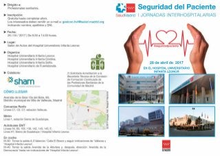 Programa I Jornada interhospitalaria de seguridad del paciente huil 26.04.2017