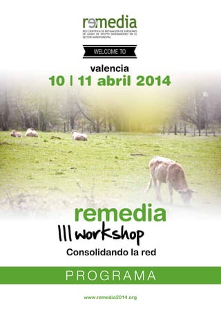 valencia
10 | 11 abril 2014
WELCOME TO
www.remedia2014.org
P R O G R A M A
 