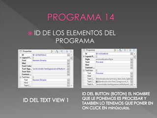  ID DE LOS ELEMENTOS DEL
PROGRAMA