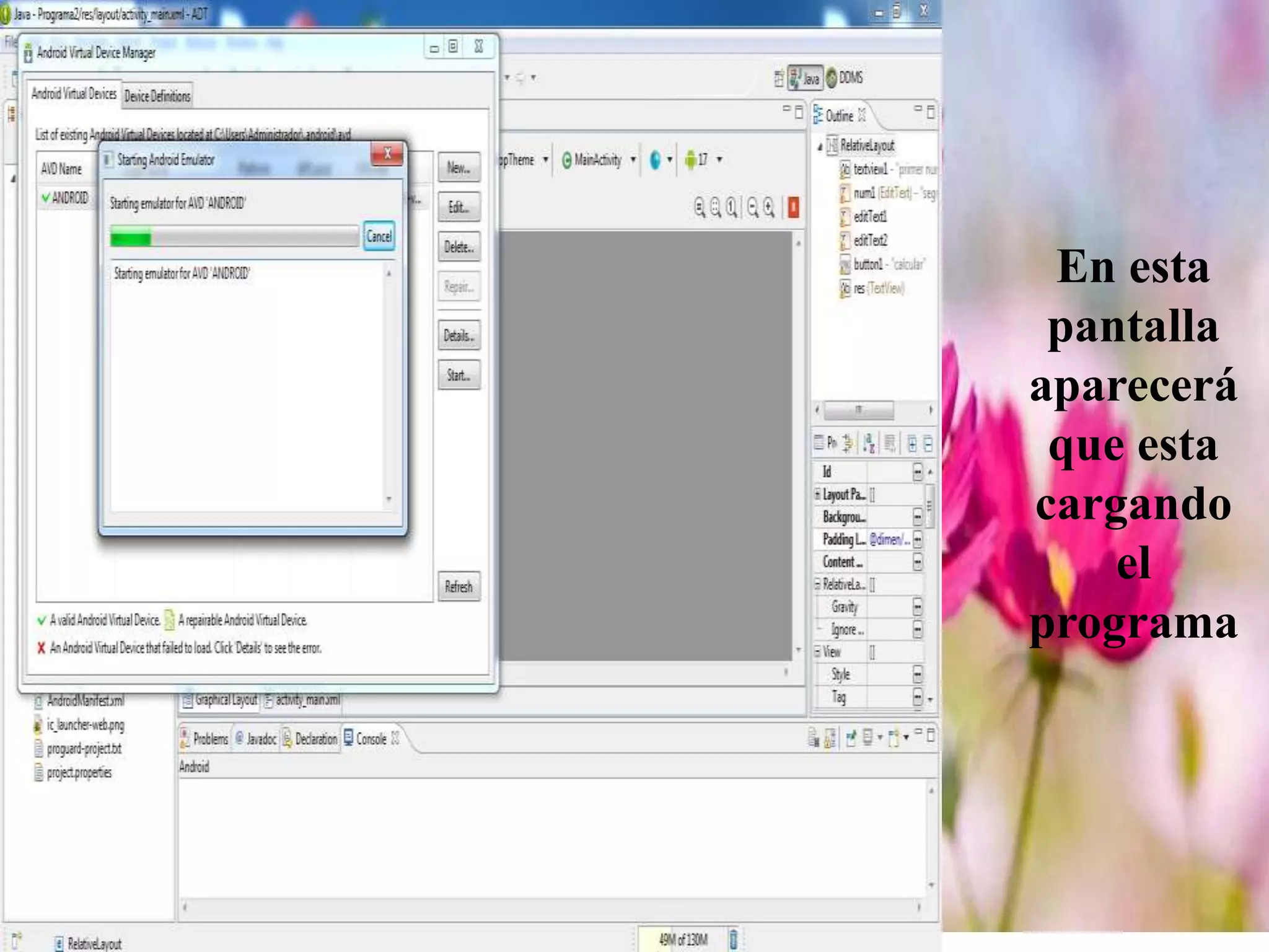 En esta
pantalla
aparecerá
que esta
cargando
el
programa
 