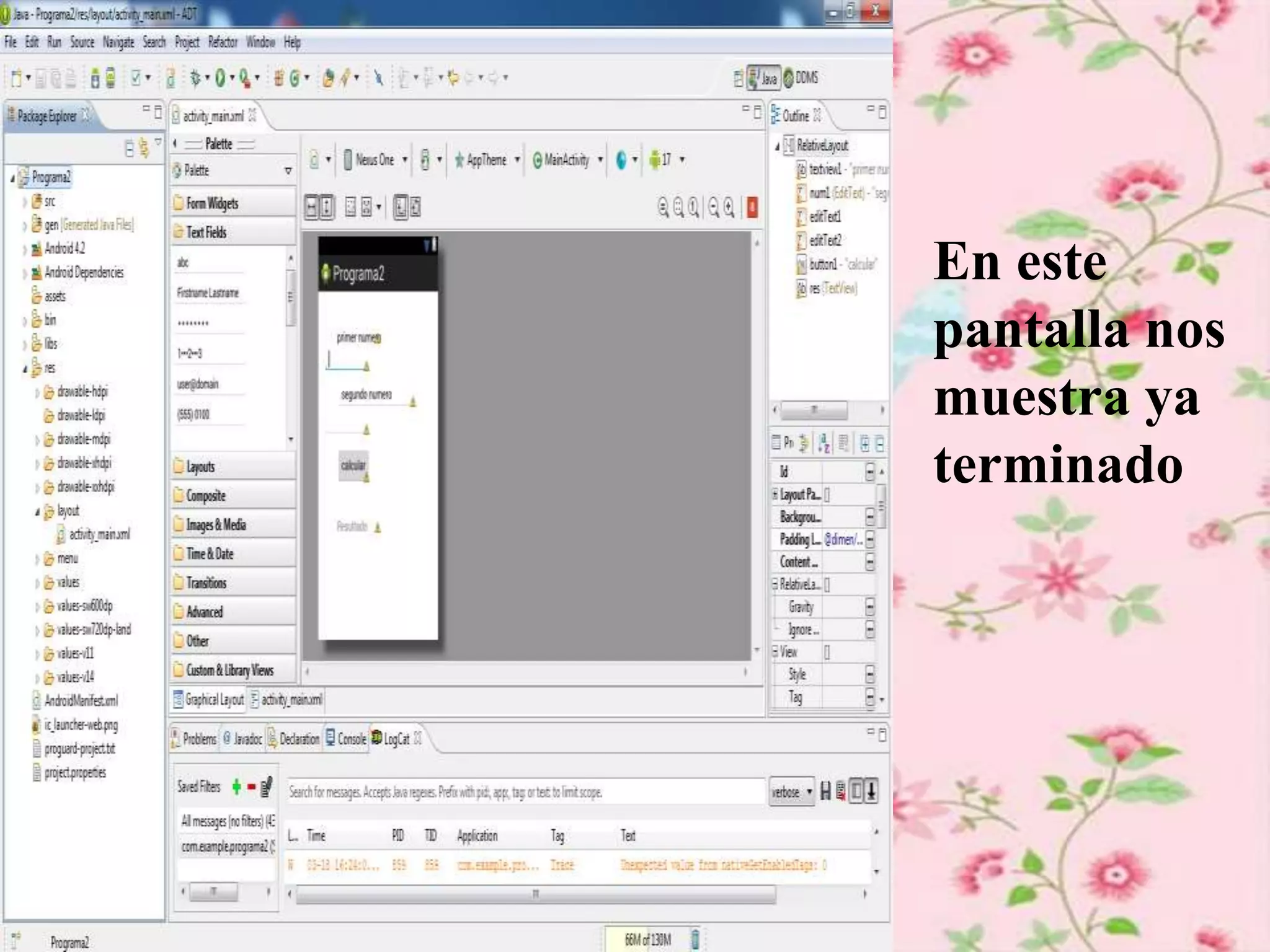 En este
pantalla nos
muestra ya
terminado
 