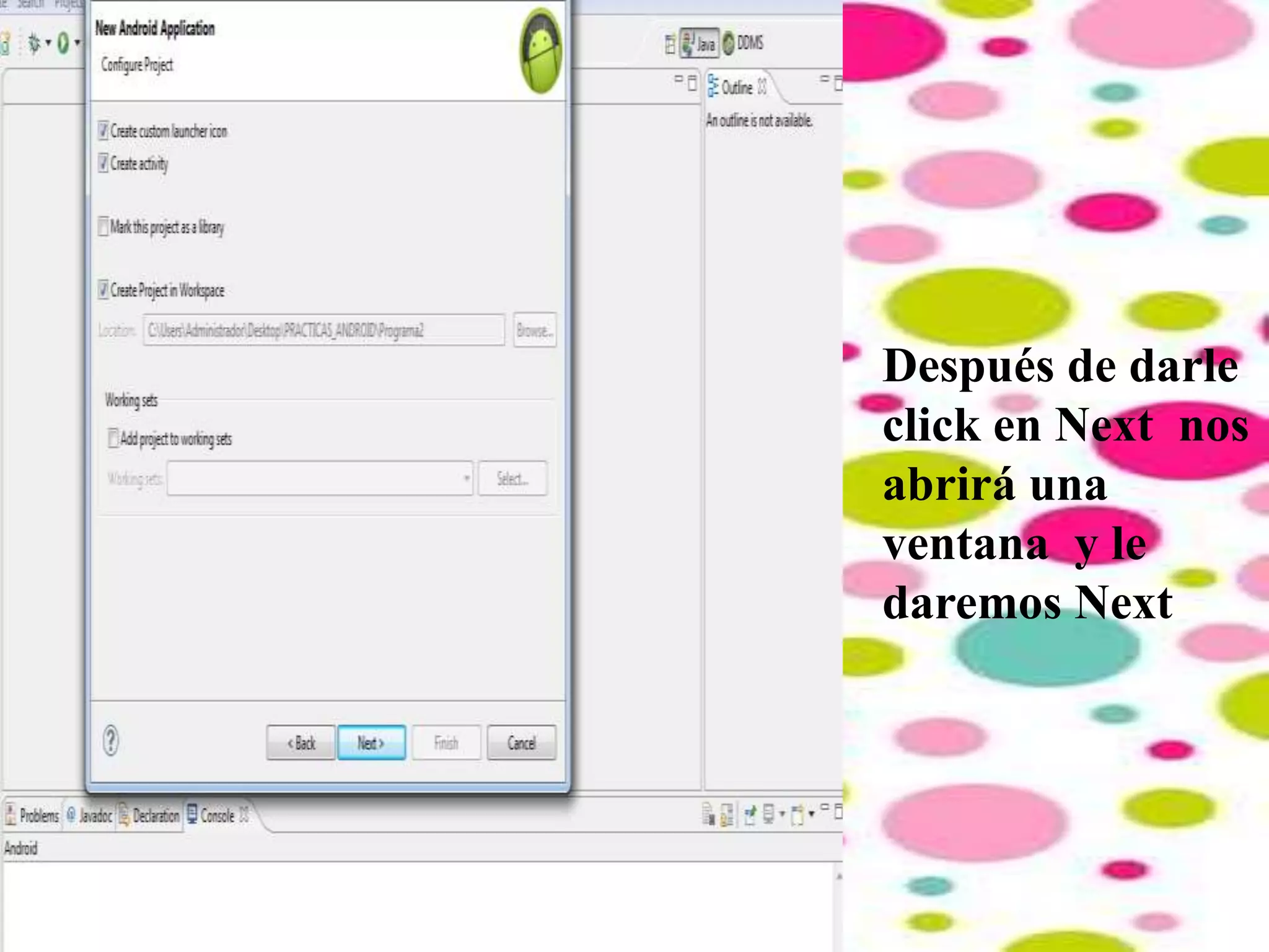 Después de darle
click en Next nos
abrirá una
ventana y le
daremos Next
 