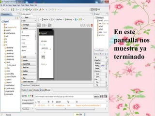 En este
pantalla nos
muestra ya
terminado
 