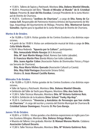 Programa 25 aniversario casa cultura churriana | PDF