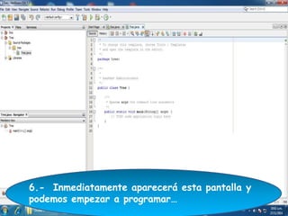 6.- Inmediatamente aparecerá esta pantalla y
podemos empezar a programar…
