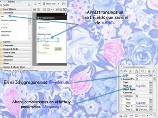 En el Id agregaremos @+id/num2
Ahora cambiaremos en «Hint» y
pondremos «Segundo»
 
