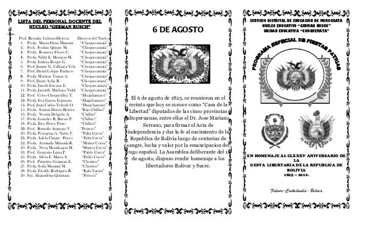 Programa 6 De Agosto