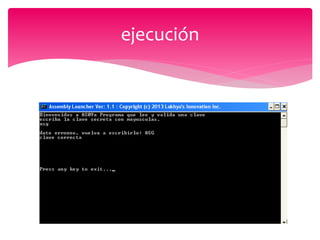 ejecución
 