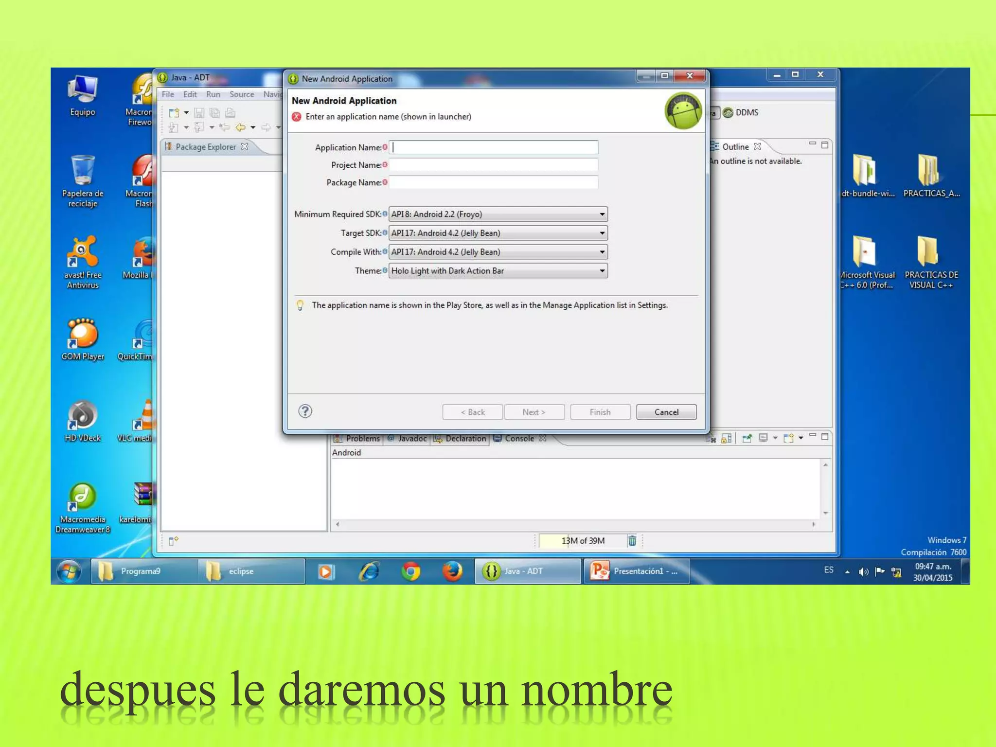 despues le daremos un nombre
