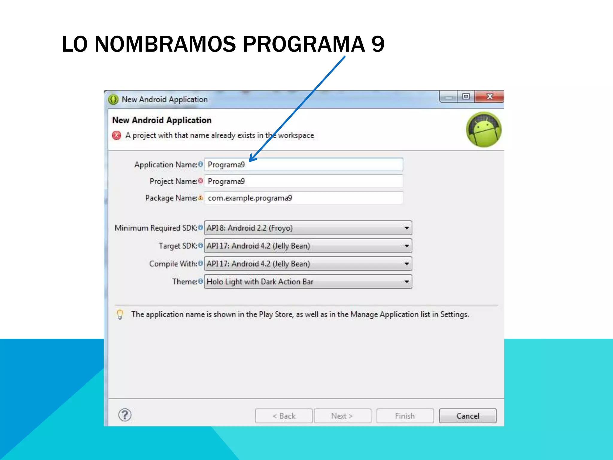 LO NOMBRAMOS PROGRAMA 9