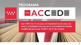 Programa ACCEDE Comunidad de Madrid
