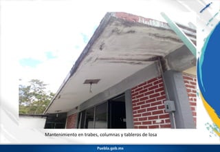 Mantenimiento en trabes, columnas y tableros de losa
 