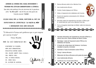 ANIREM AL CINEMA DEL CASAL RIUDOMENC I                                            ◊ Dansa africana amb la Sra. Montse Cros...