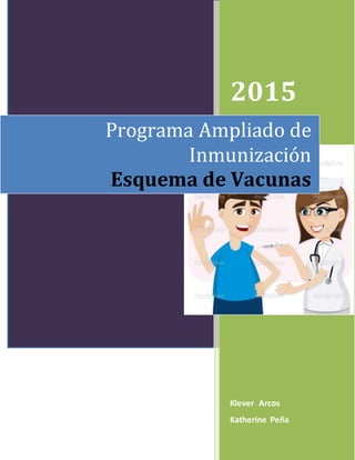2015
Klever Arcos
Katherine Peña
Programa Ampliado de
Inmunización
Esquema de Vacunas
 
