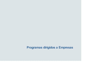 Programas dirigidos a Empresas
 