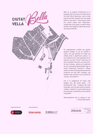 Bella (Working Title) Brochure - Programa "Bella (títol de treball)" mostra del procés