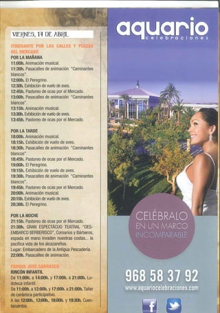 Programa berberiscos Los Alcázares 2017