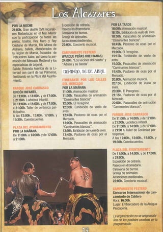 Programa berberiscos Los Alcázares 2017