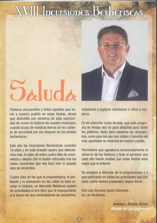 Programa berberiscos Los Alcázares 2017