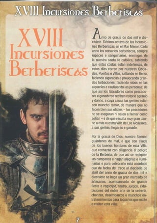 Programa berberiscos Los Alcázares 2017