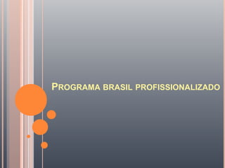 PROGRAMA BRASIL PROFISSIONALIZADO
 