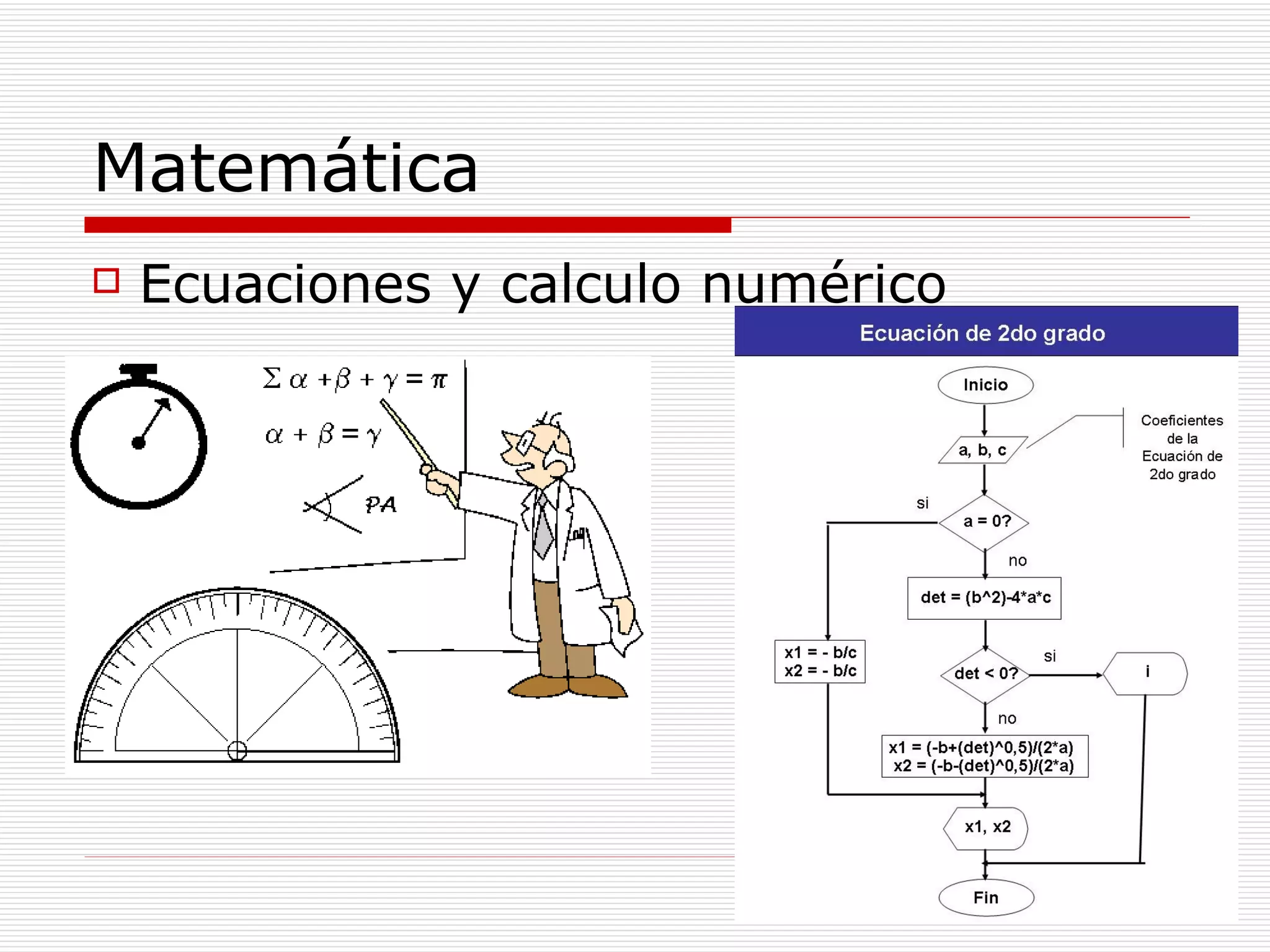 Matemática Ecuaciones y calculo numérico 