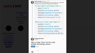 Abordagem
/Abstração
reativa (FRP)
para orquestrar
um stream de
eventos
28/07.
Implementação
do Strong
Parameters
(Ruby) numa
abordagem
funcional.
10/07.
Contribuição
para
vue-turbolinks
com direito a
variações!
20/07
Julho / 2017
 