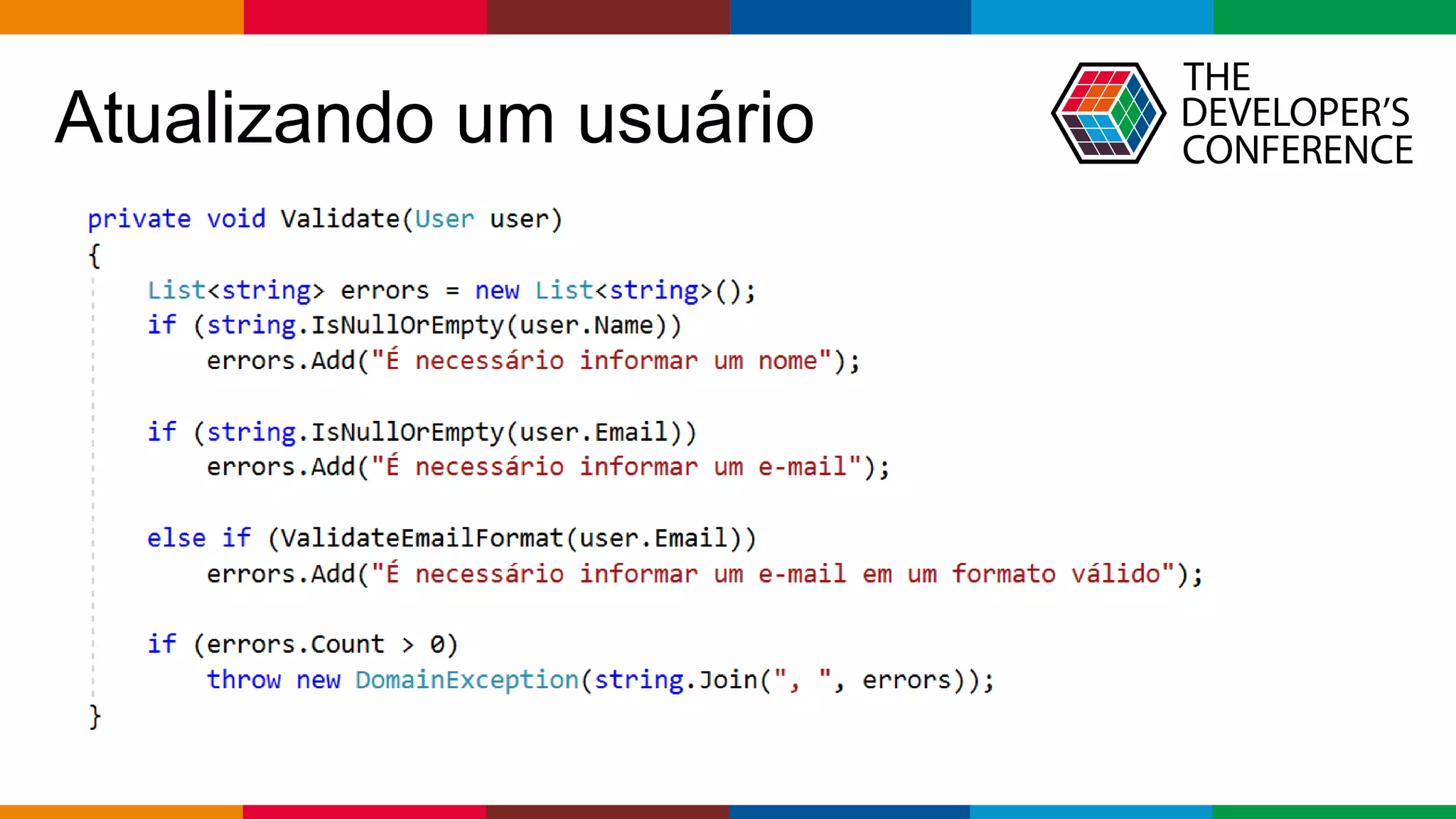 Globalcode – Open4education
Atualizando um usuário
 