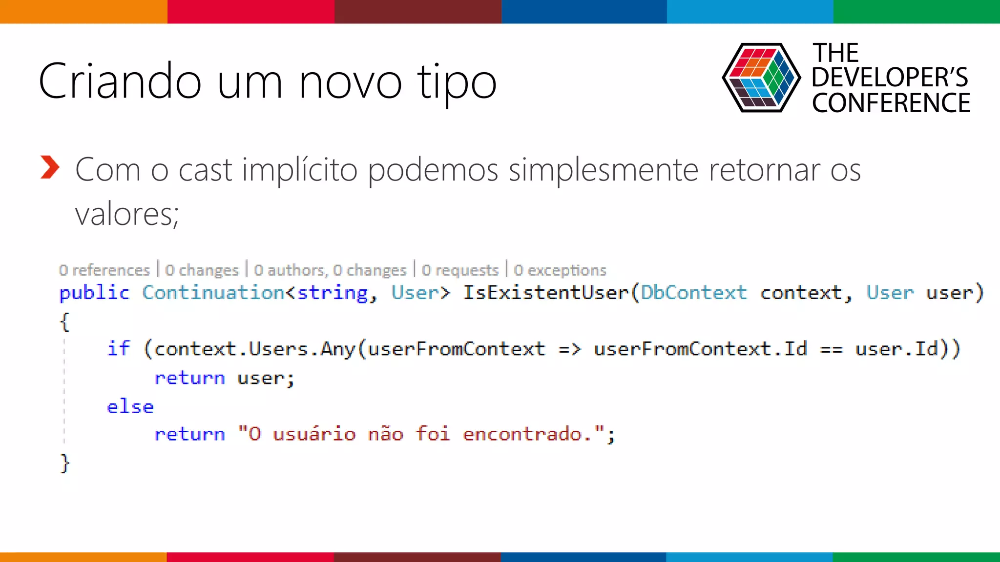 Globalcode – Open4education
Com o cast implícito podemos simplesmente retornar os
valores;
Criando um novo tipo
 